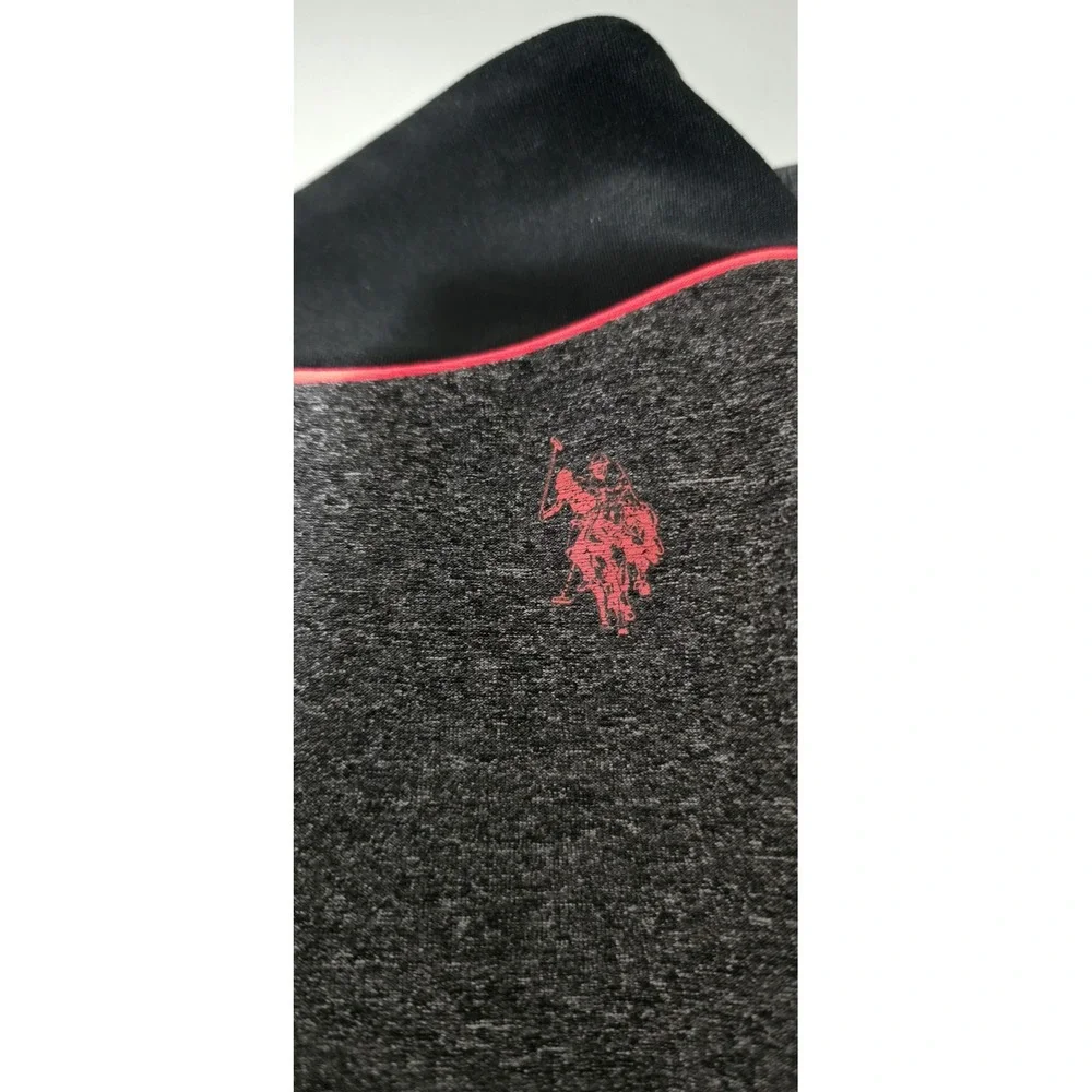 US‎ Polo Assn. Leggings Women's S Black Gray Stretch Mesh Activewear Yoga Pants